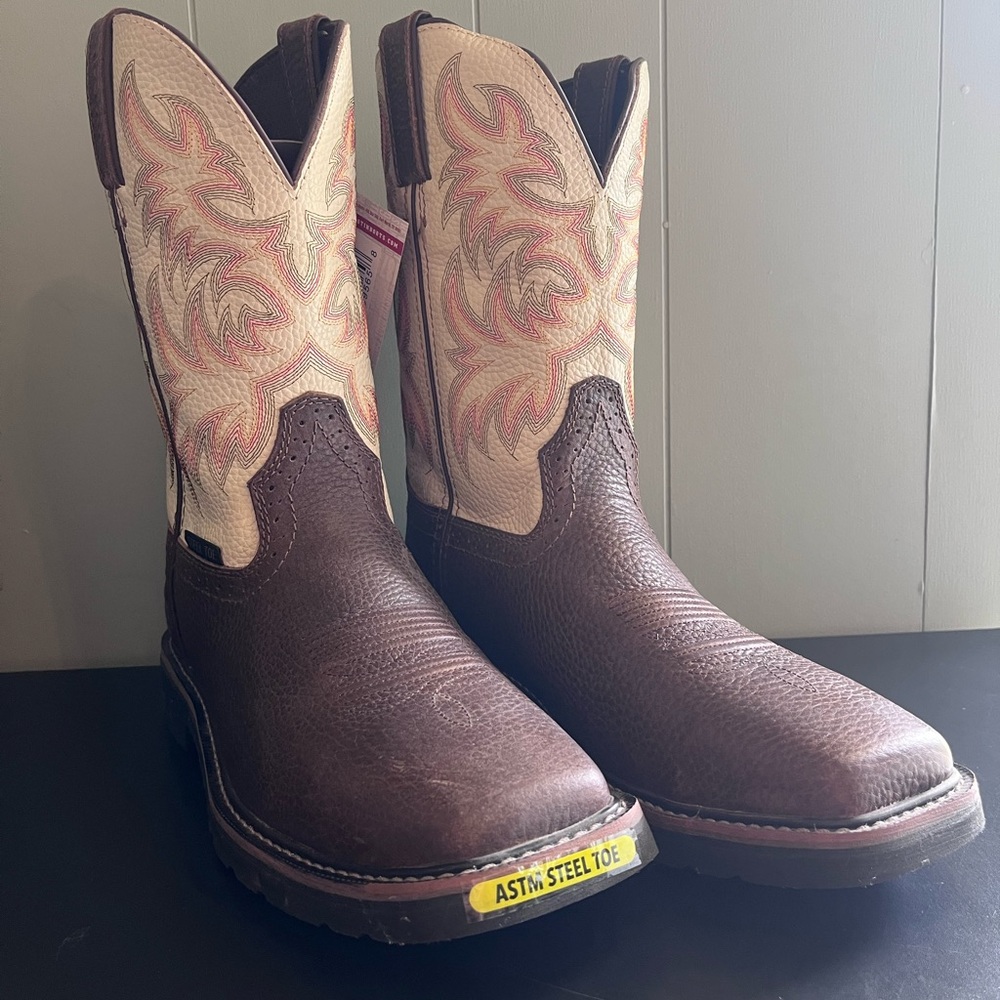 Brown and Cream Western Boots
